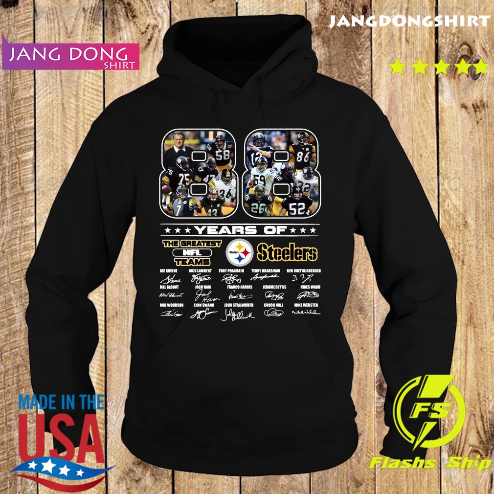 Official 88 Years Of The Greatest Nfl Teams Pittsburgh Steelers Signatures Shirt Hoodie