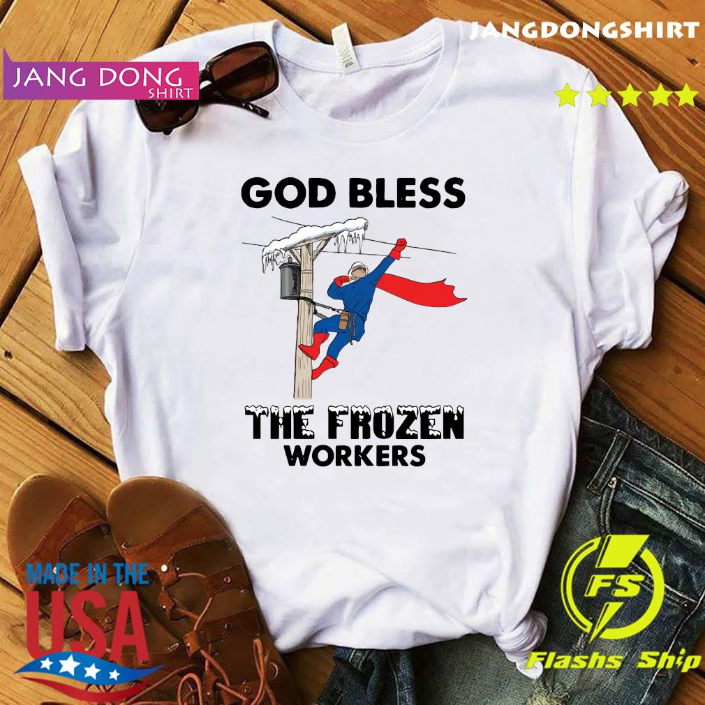 Official The God Bless The Frozen Workers 2021 Texas Strong Shirt