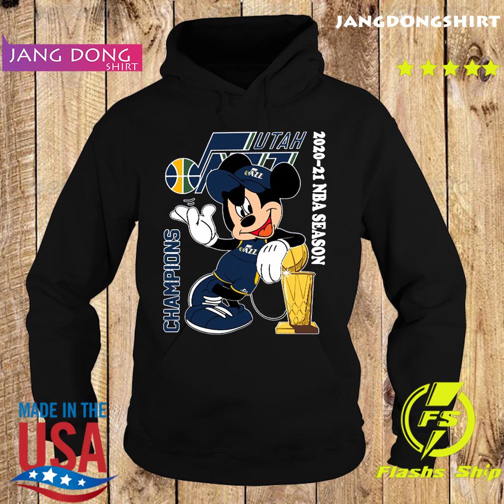 The Mickey Mouse With Utah Jazz 2020 2021 Season Champions Shirt Hoodie