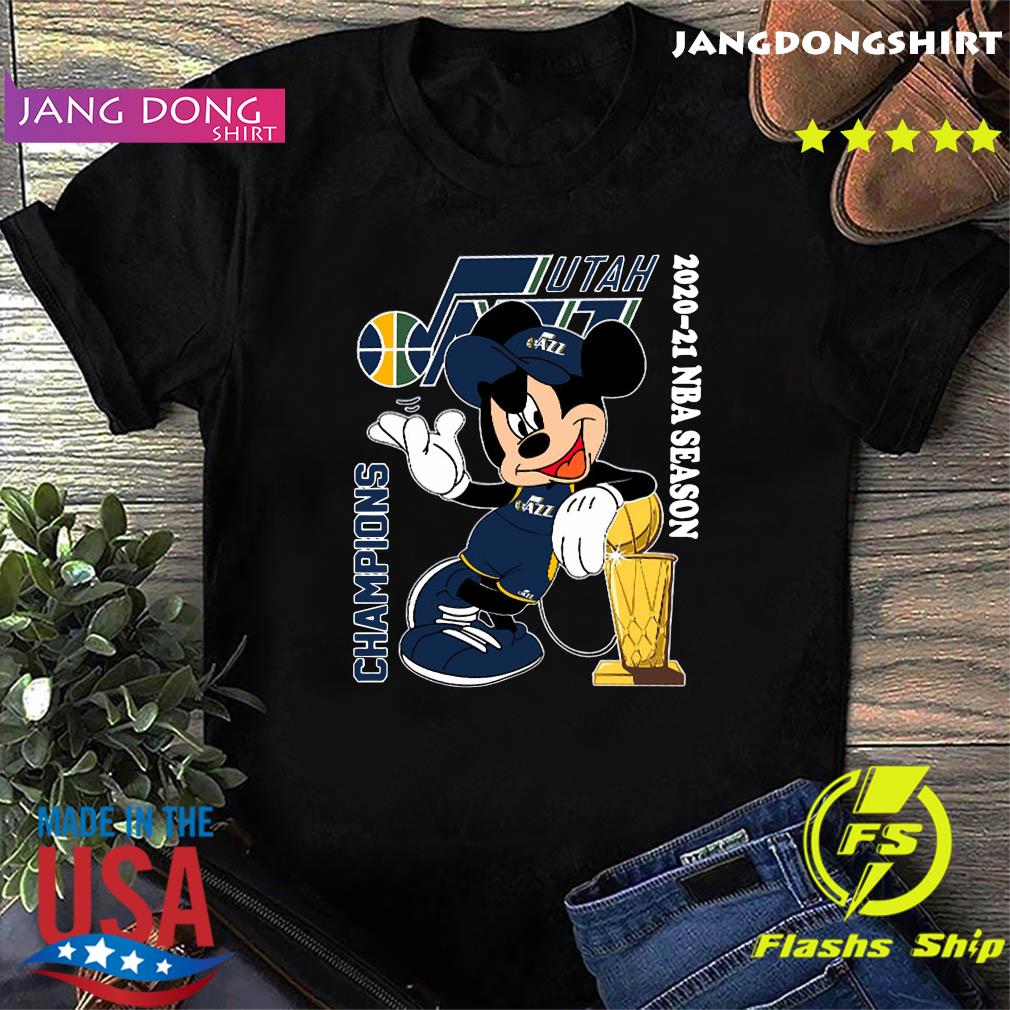 The Mickey Mouse With Utah Jazz 2020 2021 Season Champions Shirt